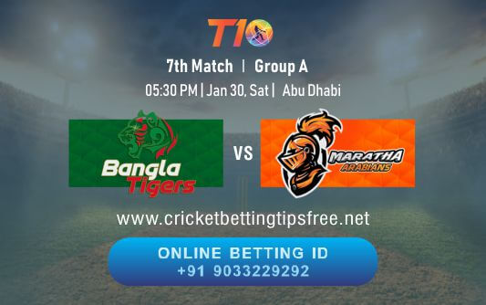 Cricket Betting Tips And Match Prediction For Bangla Tigers vs Maratha Arabians 7th Match Tips With Online Betting Tips Cbtf Cricket-Free Cricket Tips-Match Tips-Jsk Tips 