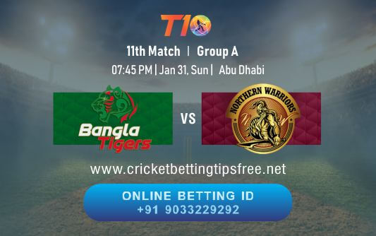 Cricket Betting Tips And Match Prediction For Bangla Tigers vs Northern Warriors 11th Match Tips With Online Betting Tips Cbtf Cricket-Free Cricket Tips-Match Tips-Jsk Tips 