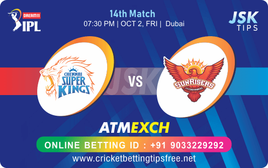 Cricket Betting Tips And Match Prediction For Chennai vs Hyderabad 14th Match Tips With Online Betting Tips Cbtf Cricket-Free Cricket Tips-Match Tips-Jsk Tips 