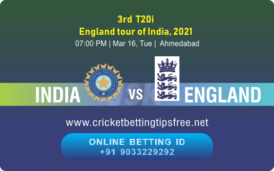 Cricket Betting Tips And Match Prediction For India vs England 3rd T20I Match Tips With Online Betting Tips Cbtf Cricket-Free Cricket Tips-Match Tips-Jsk Tips 