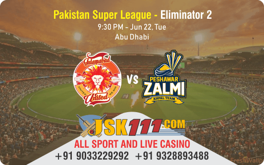 Cricket Betting Tips And Match Prediction For Islamabad United vs Peshawar Zalmi Eliminator 2 Match Tips With Online Betting Tips Cbtf Cricket-Free Cricket Tips-Match Tips-Jsk Tips