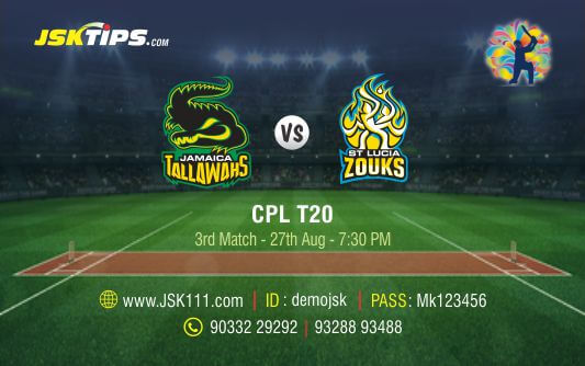 Cricket Betting Tips And Match Prediction For Jamaica Tallawahs vs Saint Lucia Kings 3rd Match Tips With Online Betting Tips Cbtf Cricket-Free Cricket Tips-Match Tips-Jsk Tips