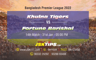 Cricket Betting Tips And Match Prediction For Khulna Tigers vs Fortune Barishal 14th Match Online Betting Tips Cbtf Cricket-Free Cricket Tips-Match Tips-Jsk Tips