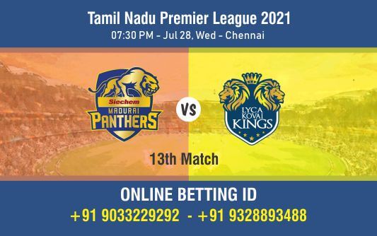 Cricket Betting Tips And Match Prediction For Madurai Panthers vs Lyca Kovai Kings 13th Match Tips With Online Betting Tips Cbtf Cricket-Free Cricket Tips-Match Tips-Jsk Tips