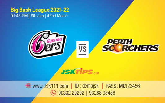 Cricket Betting Tips And Match Prediction For Sydney Sixers vs Perth Scorchers 42nd Match Tips With Online Betting Tips Cbtf Cricket-Free Cricket Tips-Match Tips-Jsk Tips