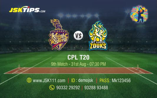 Cricket Betting Tips And Match Prediction For Trinbago Knight Riders vs Saint Lucia Kings 9th Match Tips With Online Betting Tips Cbtf Cricket-Free Cricket Tips-Match Tips-Jsk Tips